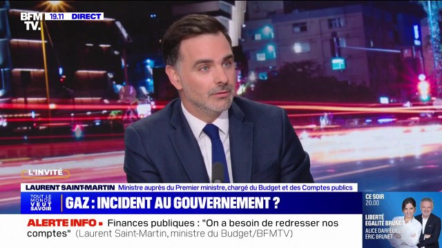 Selon Laurent Saint-Martin, ministre du Budget, le gouvernement est opposé à une hausse de la fiscalité sur le gaz