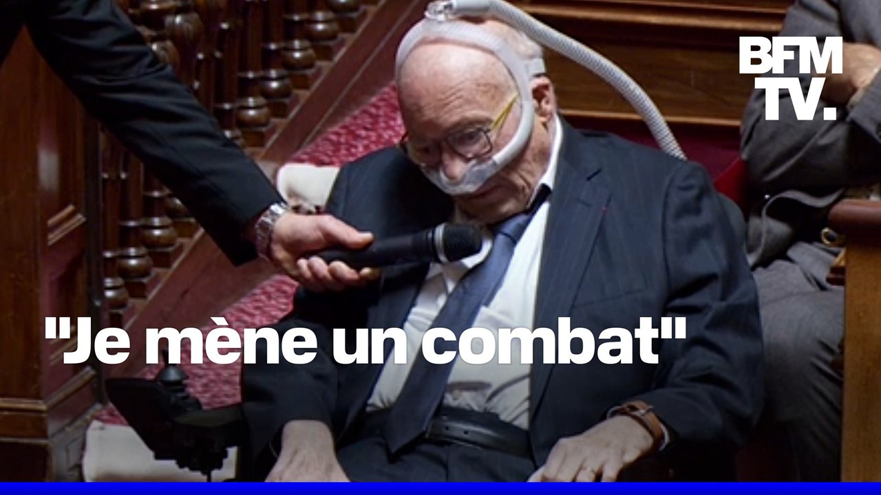 "Je mène un combat": sous respirateur et affaibli, le sénateur Gilbert Bouchet, atteint de la maladie de Charcot, défend sa proposition de loi