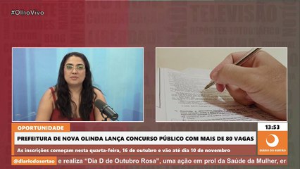 Prefeitura de Nova Olinda lança edital de concurso público com mais de 80 vagas