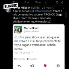 Los tweets de Milei sobre Gago | Blender