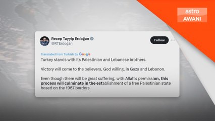 Turkiye akan terus berdiri teguh bersama Palestin dan Lubnan
