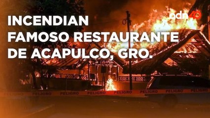 Una llamada anónima informó del incendio de un popular restaurante en Acapulco, Guerrero