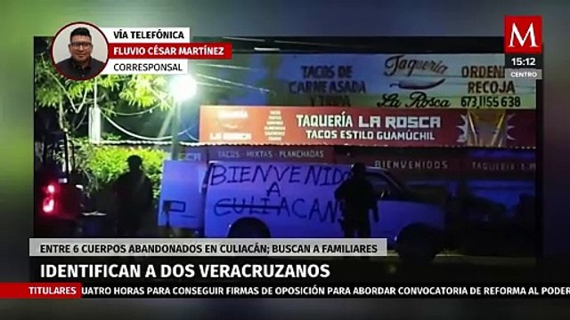 Identifican a dos veracruzanos entre los seis cuerpos abandonados hallados en Culiacán