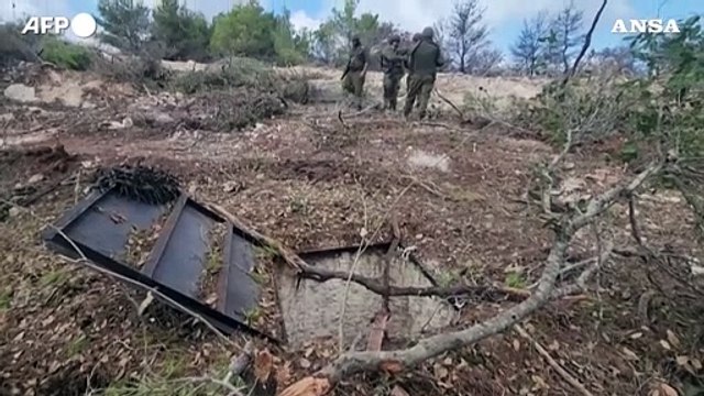 Libano, l'Idf mostra un presunto tunnel di Hezbollah vicino a base Onu