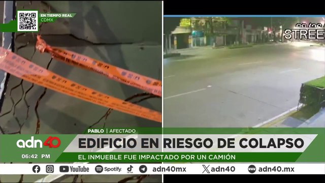 Camión choca contra edificio en la alcaldía Benito Juarez