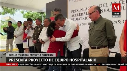 Gobernador Rutilio Escandón presenta proyecto de equipo hospitalario en Tuxtla Gutiérrez