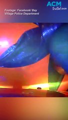 Runaway Halloween display ‘attacks’ cop