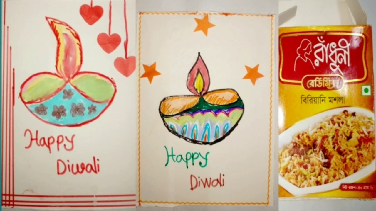 DIY Diwali hand made gift card with empty packet Crafts