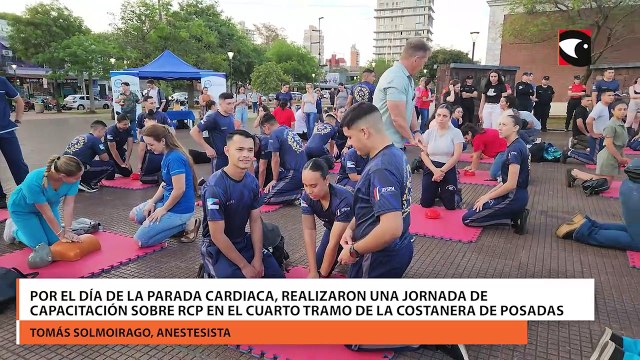 Por el día de la Parada Cardiaca, realizaron una jornada de capacitación sobre RCP en el cuarto tramo de la Costanera de Posadas