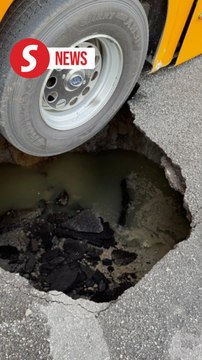 Sinkhole in Bayan Lepas linked to burst pipe