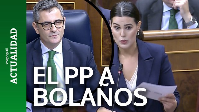 Una diputada del PP le recita a Bolaños toda la corrupción que rodea al PSOE