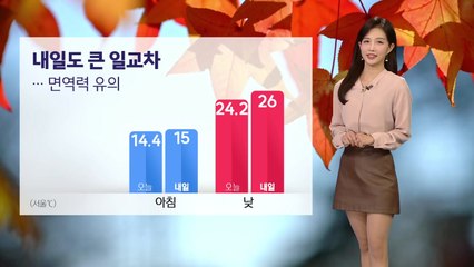 [날씨] 내일도 큰 일교차...면역력 유의 / YTN