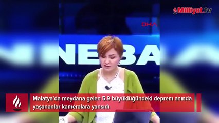Malatya'daki depreme canlı yayında yakalandı! 'Aman Yarabbi, korkunç'