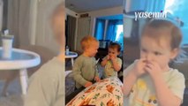 Kardeş sevgisi bu olsa gerek! Kardeşine sinirli olan ağabey kardeşinin üzülmesine dayanamadı ve...