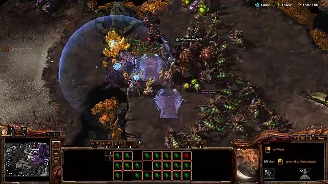 [StarCraft 2] No.0288 Great-Level ZERG v.s Hard A.I, LOSS [Nydus & Swarm host Control-Plan]