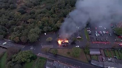 Pwllheli fire caught in dramatic footage by Gareth Jenkins