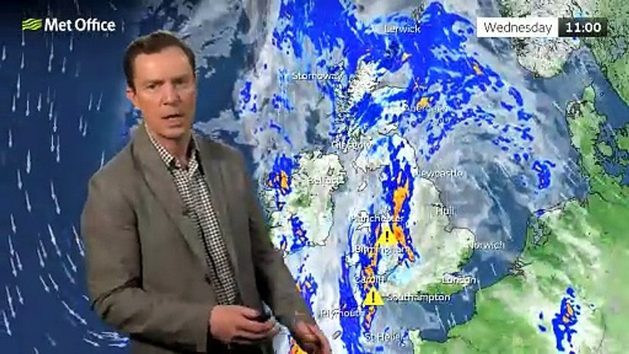 Met office issues yellow weather warnings for parts of UK