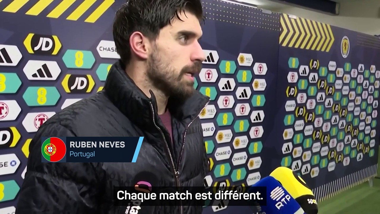 Ruben Neves après le nul contre l'Écosse : "Ce n'est pas un pas en arrière"
