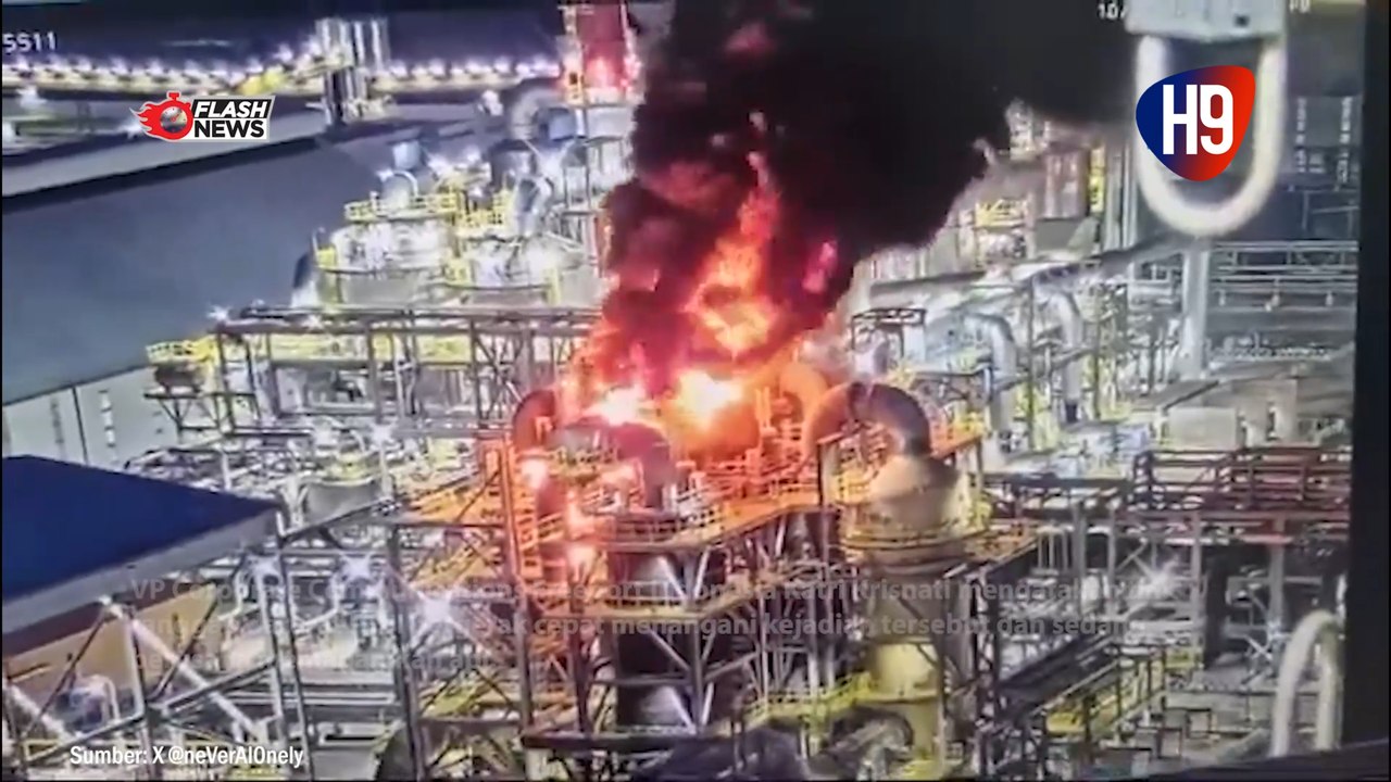 Smelter Freeport Indonesia yang Baru Diresmikan Jokowi di Gresik Terbakar