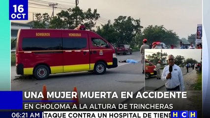 Joven mujer perece atropellada en bulevar de Choloma