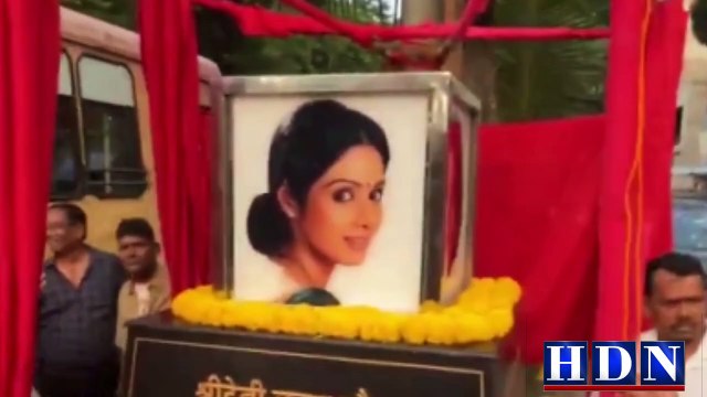 Boney Kapoor, Khushi Kapoor inaugurate Sridevi Chowk in Mumbai 6 years after | sridevi