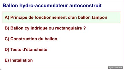 Ballon hydro-accumulateur de 2000 litres autoconstruit pour chaudière bois à gazéification
