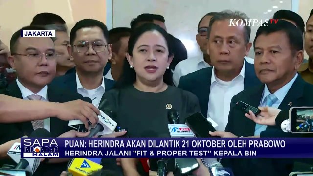 Puan Maharani Sebut Herindra Dilantik Jadi Kepala BIN oleh Prabowo