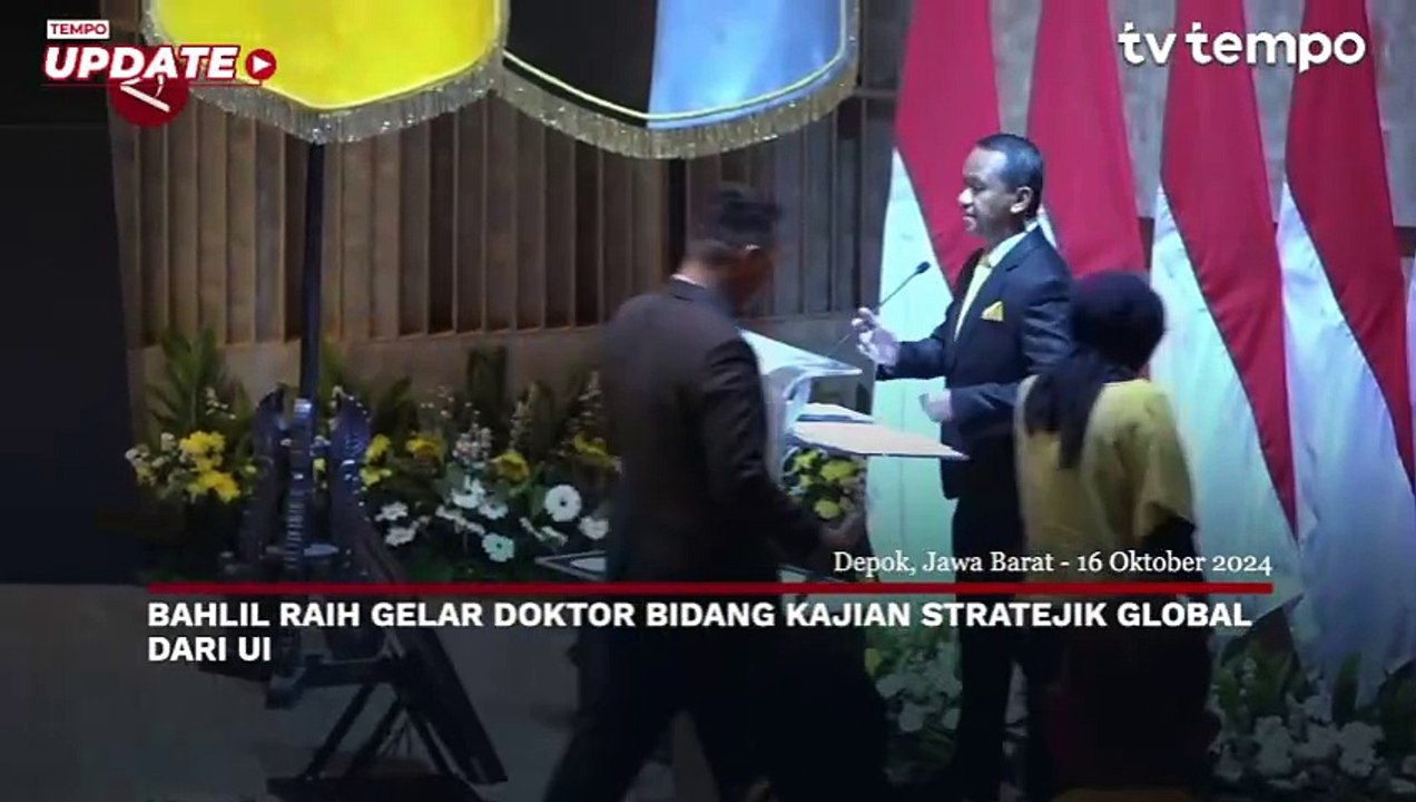 Bahlil Raih Gelar Doktor Bidang Kajian Stratejik Global dari UI