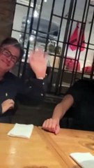 Luca Toni Joking With Pep Guardiola at Dinner