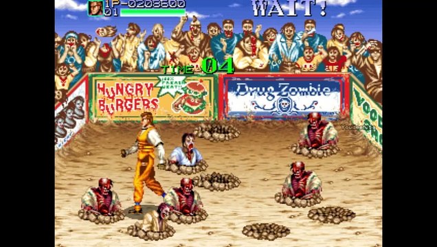 Night slashers (Arcade), 1 ooin, with real human player, not AI/Bot/TAS