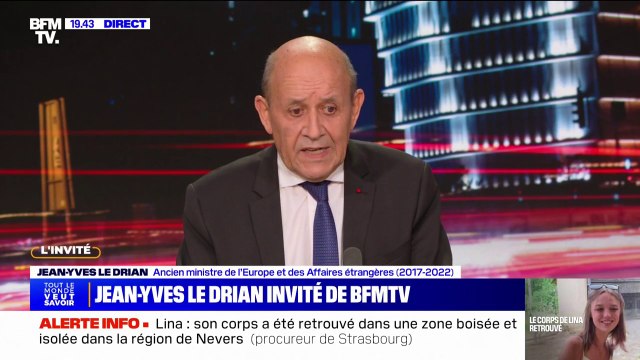 Jean-Yves Le Drian (ancien ministre des Affaires étrangères): Le soutien à l'existence d'Israël est permanent de la part du président de la République