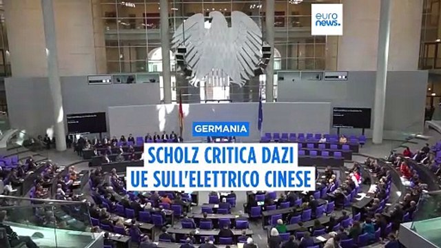 Scholz al Bundestag prima del vertice del Consiglio europeo: critiche ai dazi sull'elettrico cinese