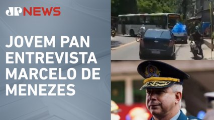 Criminosos usam ônibus para formar barricada no RJ; comandante da PM explica