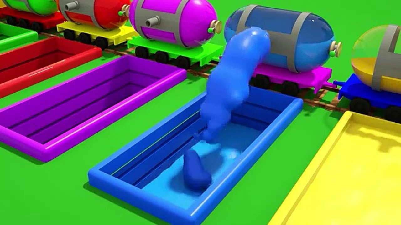 The Wheels on The Bus Song - Color train and funny cars | Baby Nursery Rhymes & Kids Songs