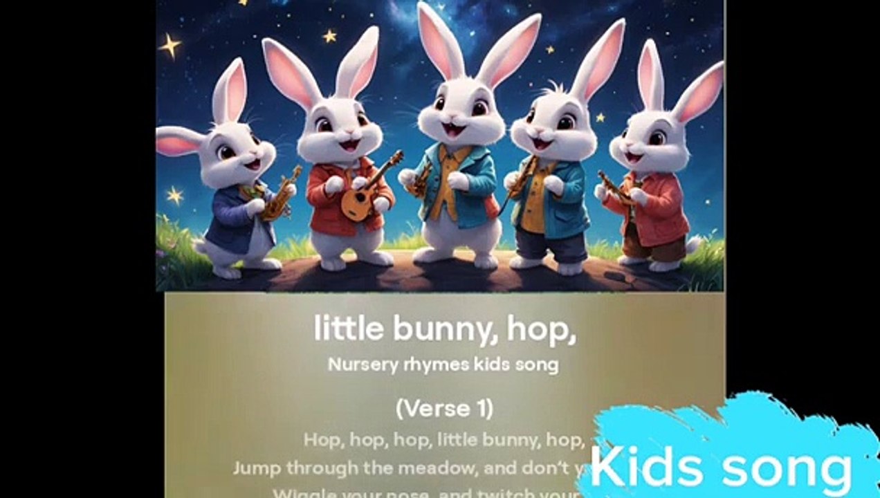 Bouncy Bunny Hop Fun Nursery Rhyme for Kids Hop and Sing Along
