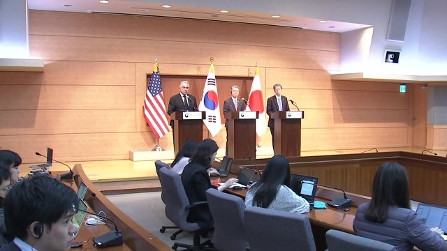 한미일 북 위협 강력 규탄 ...북-러 군사협력 중단 촉구 / YTN