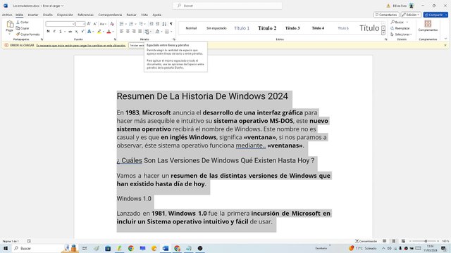 ✍ Como PONER INTERLINEADO 1.5 LÍNEAS a una HOJA en WORD 2013, 2016, 2019, 2021