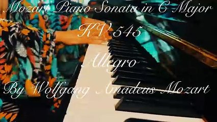 Mozart Piano Sonata in C Major KV 545 Allegro, Practice play,