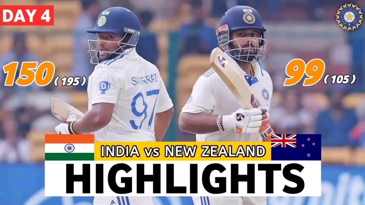 India vs New Zealand 1st Test DAY 4 Full Match Highlights IND vs NZ