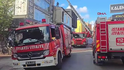 İstanbul- Ümraniye'de iş yerinin çatı katında yangın çıktı