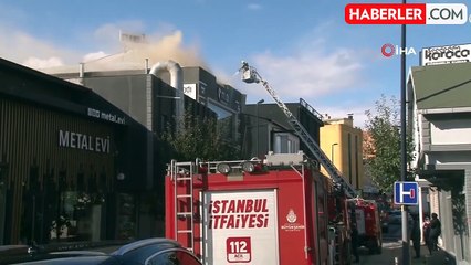 Ümraniye'de Mobilya Atölyesinde Yangın Çıktı