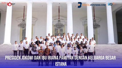 Presiden Jokowi dan Ibu Iriana Pamitan dengan Keluarga Besar Istana