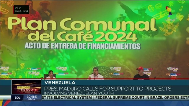 Pres. Maduro calls for support to projects involving Venezuelan youth
