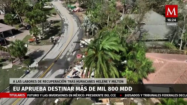 Estados Unidos aprueba destinar más de mil 800MDD a las labores de recuperación tras huracanes