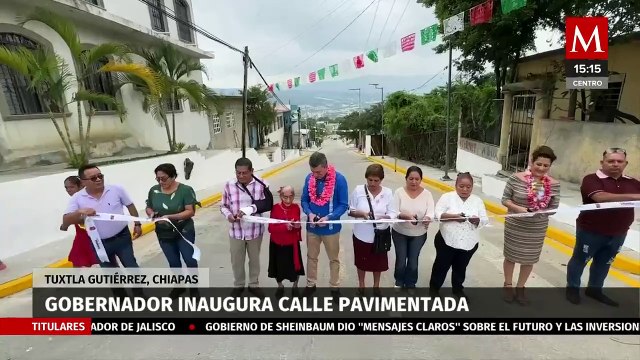 Rutilio Escandón inaugura pavimentación de calles en la colonia Bosques del Sur en Tuxtla Gutiérrez