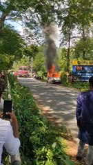 TATA  NANO  car in fire 