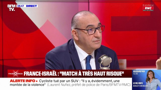 Match France-Israël: le préfet de police de Paris annonce un dispositif de sécurité extrêmement renforcé