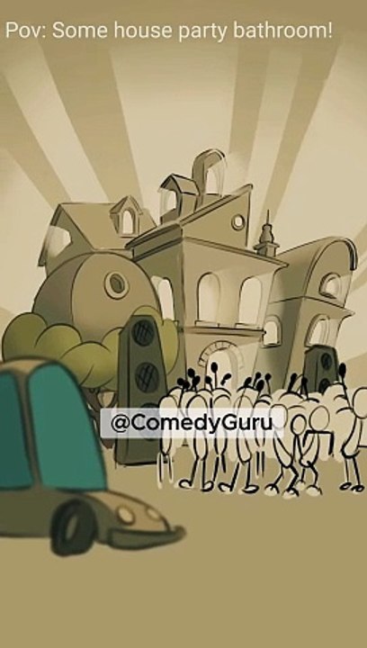 Pov_ Some house party bathroom!   memes #shorts