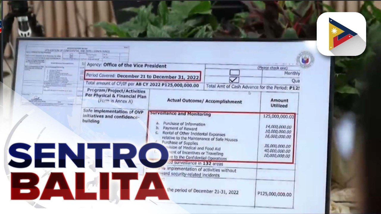 Talakayan ng House Committee on Good Government and Public Accountability ukol sa budget utilization ng OVP, patuloy