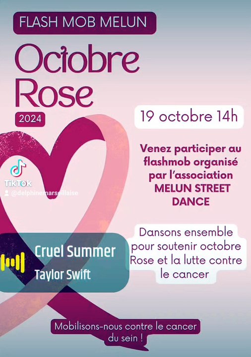 Octobre rose rendez- vous sur l'île de Melun le 19 octobre a 14h